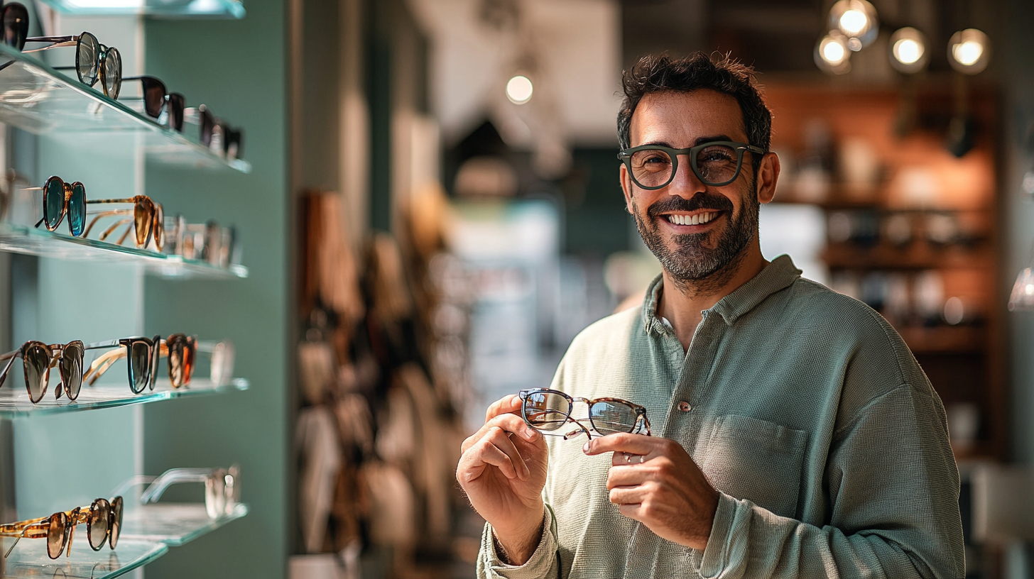 Symbolbild einer Brillenberatung in einem Optiker-Fachgeschäft. Der Optiker Berlin in Altglienicke bietet professionelle Beratung.